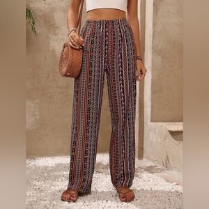 SHEIN Boho Print Beach Cover Up Pants